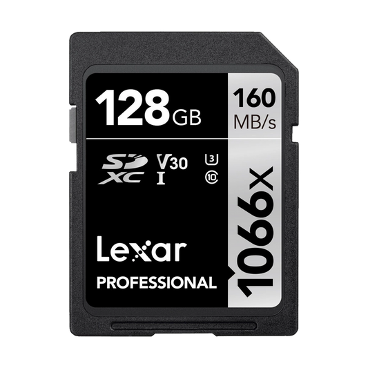 Lexar 128GB Professional 1066x UHS-I SDXC Memory Card (160MB/s, Silver Series)