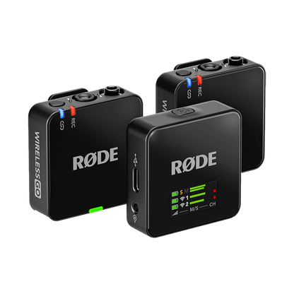 Rode Wireless GO (Gen 3) 2-Person Compact Digital Wireless Microphone System/Recorder (2.4 GHz, Black) + Free Rode Charge Case and Interview GO (Valued at R3 420)