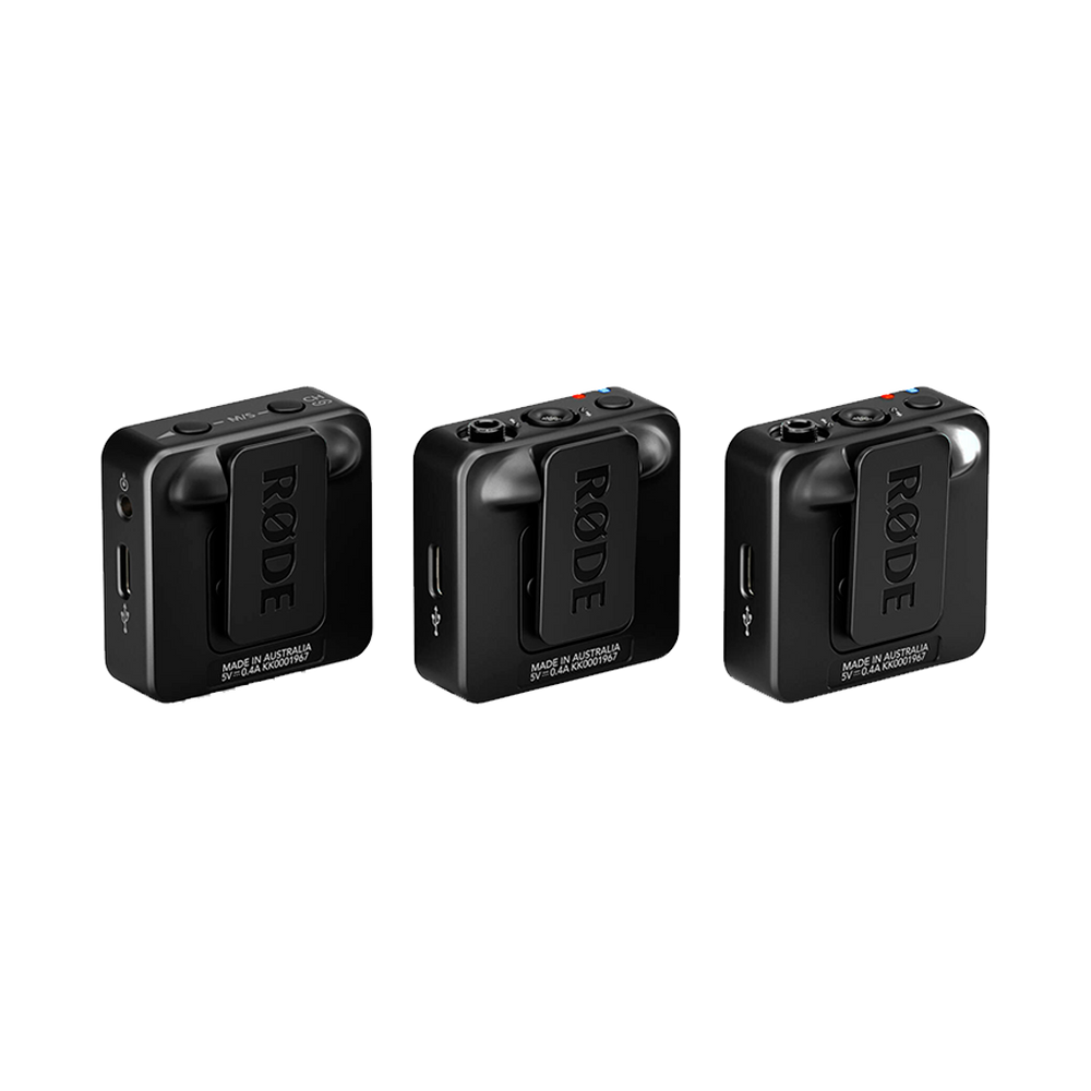 Rode Wireless GO (Gen 3) 2-Person Compact Digital Wireless Microphone System/Recorder (2.4 GHz, Black) + Free Rode Charge Case and Interview GO (Valued at R3 420)