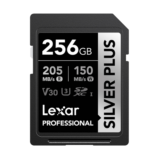 Lexar 256GB Professional UHS-I SDXC Memory Card (205MB/s, SILVER PLUS Series)